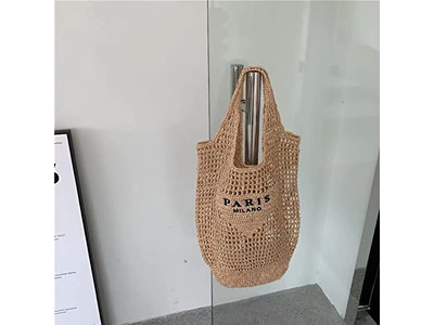 Bolso de Playa de Paja Hierba Bolsos de Paja Personalizados Elegantes Boho Mango Tote