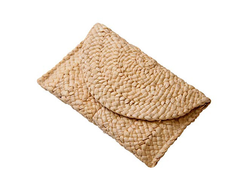 Bolsas Grandes de Paja Bolsa de Cuerda Gris Red Señora Arroz Cadena Pequeña Playa Mejor Trenza