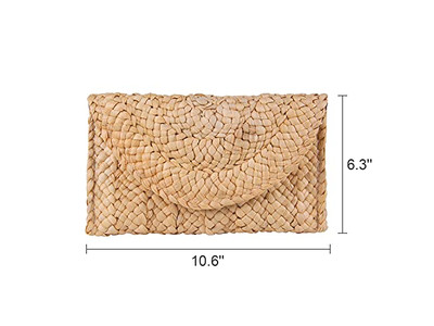 Bolsas Grandes de Paja Bolsa de Cuerda Gris Red Señora Arroz Cadena Pequeña Playa Mejor Trenza