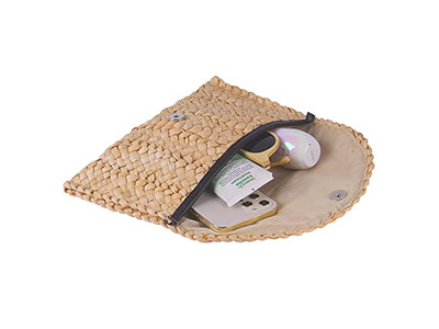 Bolsas Grandes de Paja Bolsa de Cuerda Gris Red Señora Arroz Cadena Pequeña Playa Mejor Trenza