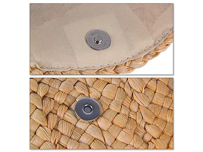 Bolsas Grandes de Paja Bolsa de Cuerda Gris Red Señora Arroz Cadena Pequeña Playa Mejor Trenza