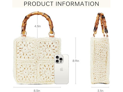 Bolso de Cubo de Paja para Niños Bolso de Verano Divertido Mochila de Moda Alta Calidad