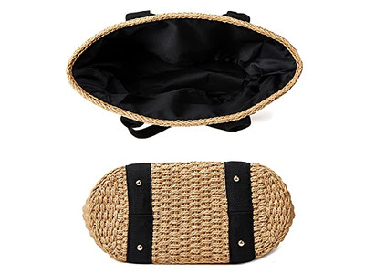 Bolsos de Paja para Niños Bolsa Media Luna Personalizable de Mano