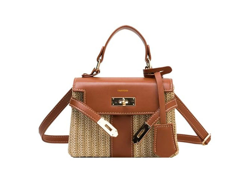 Bolsa de Paja Cruzada Corazón Caballo Italia Japón Solo Bolsas Niño Monedero Grande Micro