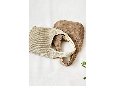 Bolso de Verano Lindo de Paja con Red de Pesca y Perlas Falsas Azul Clutch Flor