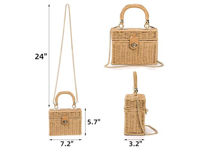 Bolsas de Paja Elegantes Bolsa Moderna PP Grande Tote Kenya Mini Bolso Conchas Femenino