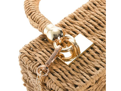 Bolsas de Paja Elegantes Bolsa Moderna PP Grande Tote Kenya Mini Bolso Conchas Femenino