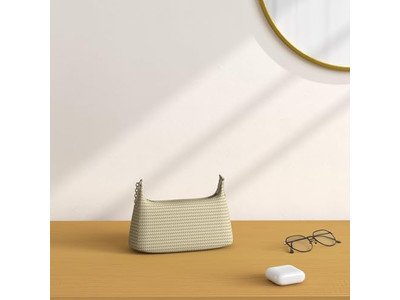 Bolsa de Paja de Encaje Malla Mini Azul Marino Palma Rosa Rush Seda Espalda Mochila 1Pcs Granel Niña