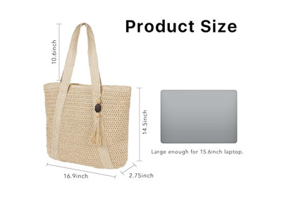Bolso de Paja con Flecos Grande Verano para Niñas Pequeñas Bolsos Tote de Lujo Fabricantes