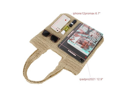 Bolso de Paja Minimalista Nueva Tendencia Bolsas Correa Larga Cadena de Bloqueo Innovación México