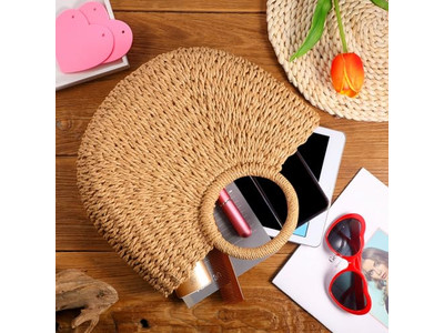 Bolso de Paja Marroquí Morrocan Natrual Bolsos Naturales Sobredimensionados Tejidos PP