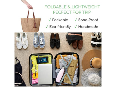 Bolsa de Paja Sonrisa Correa 1 Moq Blanco Marrón Artesanal Verde India Estampado Retro Mujer