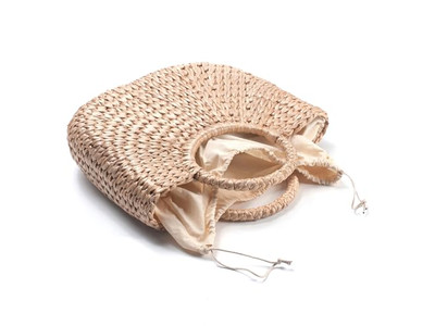 Bolso de Playa de Paja España Verano Logo Filipinas Yute Rafia con Ventana