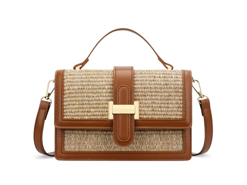 Bolsos de Paja con Nombre Bolso de Compras Tejido a Ganchillo