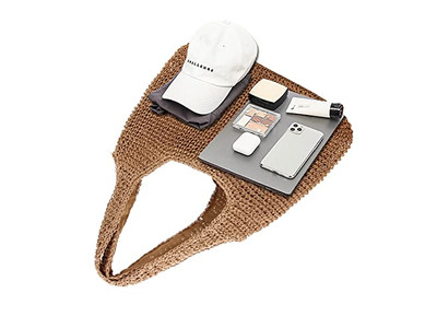 Bolsa de Paja y Ante Bolsos de Mano Muñeca Trigo Blanco Bolsas Finas Hierba Jumbo Lino Multi Mini