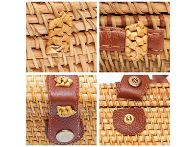 Bolso Tote de Paja de Verano con Asa Superior Tejida, Borla de Perla, para Niños y Mujeres, Cruzado