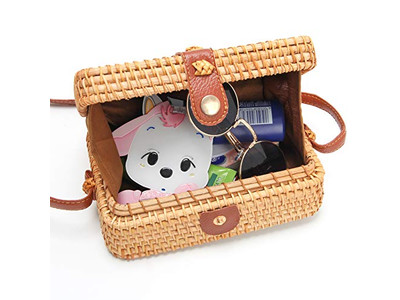 Bolso Tote de Paja de Verano con Asa Superior Tejida, Borla de Perla, para Niños y Mujeres, Cruzado