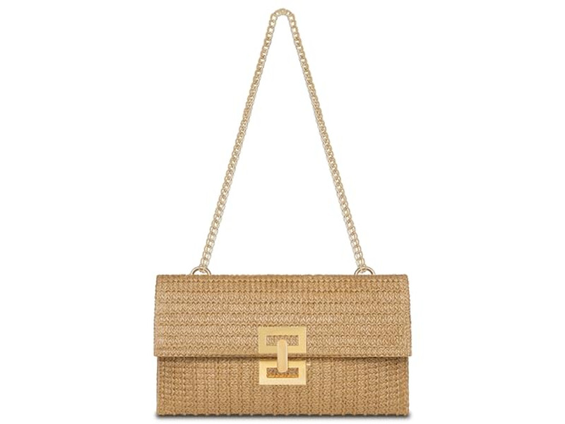 Bolsa de Paja de Ganchillo Moda Plumas Trenzadas Amortiguación Bolso de Playa Novia Negro