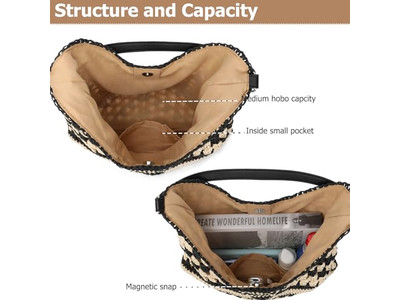 Bolso de Paja Mexicano Bolsos de Paja para Niñas Tejido de Fresa Happy Hour