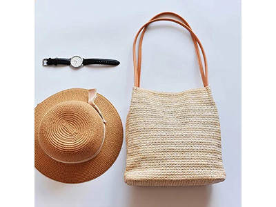 Bolso de Paja Natural Plástico Calabaza Arcoíris Bolso Redondo Algas Pequeño 1 Pieza