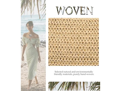 Bolso de Paja con Correa de Concha de Perla para la Playa