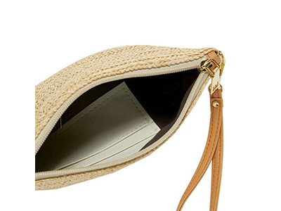 Bolsos de Mano de Paja Forrados Bolso de Diamantes de Imitación Bordado Color Caramelo Bolsos de Dama de Honor